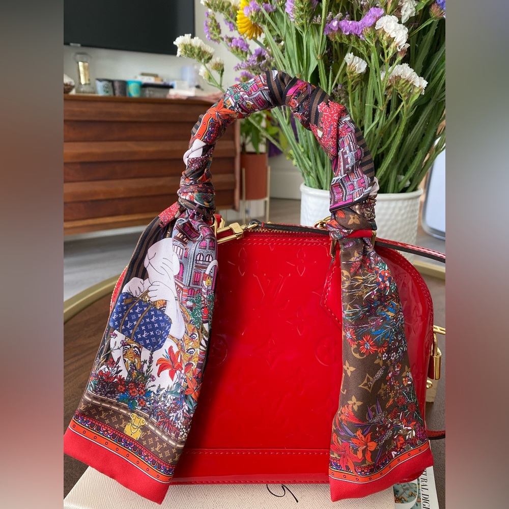 Louis Vuitton Alma BB in Red Vernis